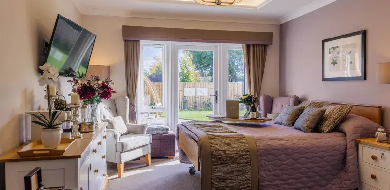Bedroom at Parley Place care home 