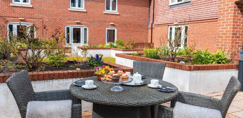 Socialising Outside at Rothsay Grange Care Home