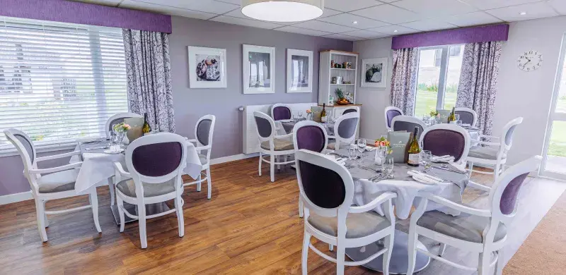Dining rom at Seaview House Care Home in Wick