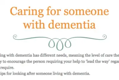 Caring for someone with dementia